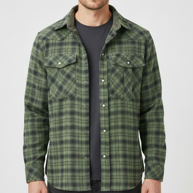 Nordspur | Long Sleeve Plaid Flannel Shirt