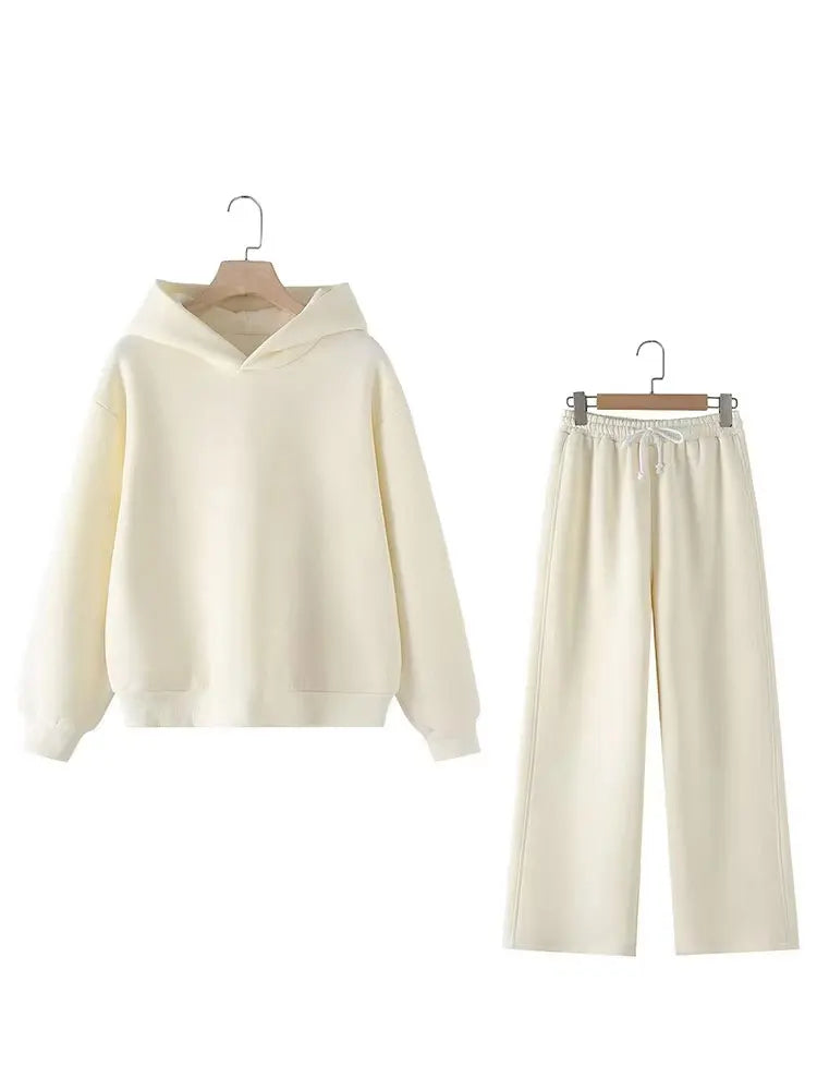 Nordspur | Loundrex Hooded Pullover And Wide-Leg Trouser Set