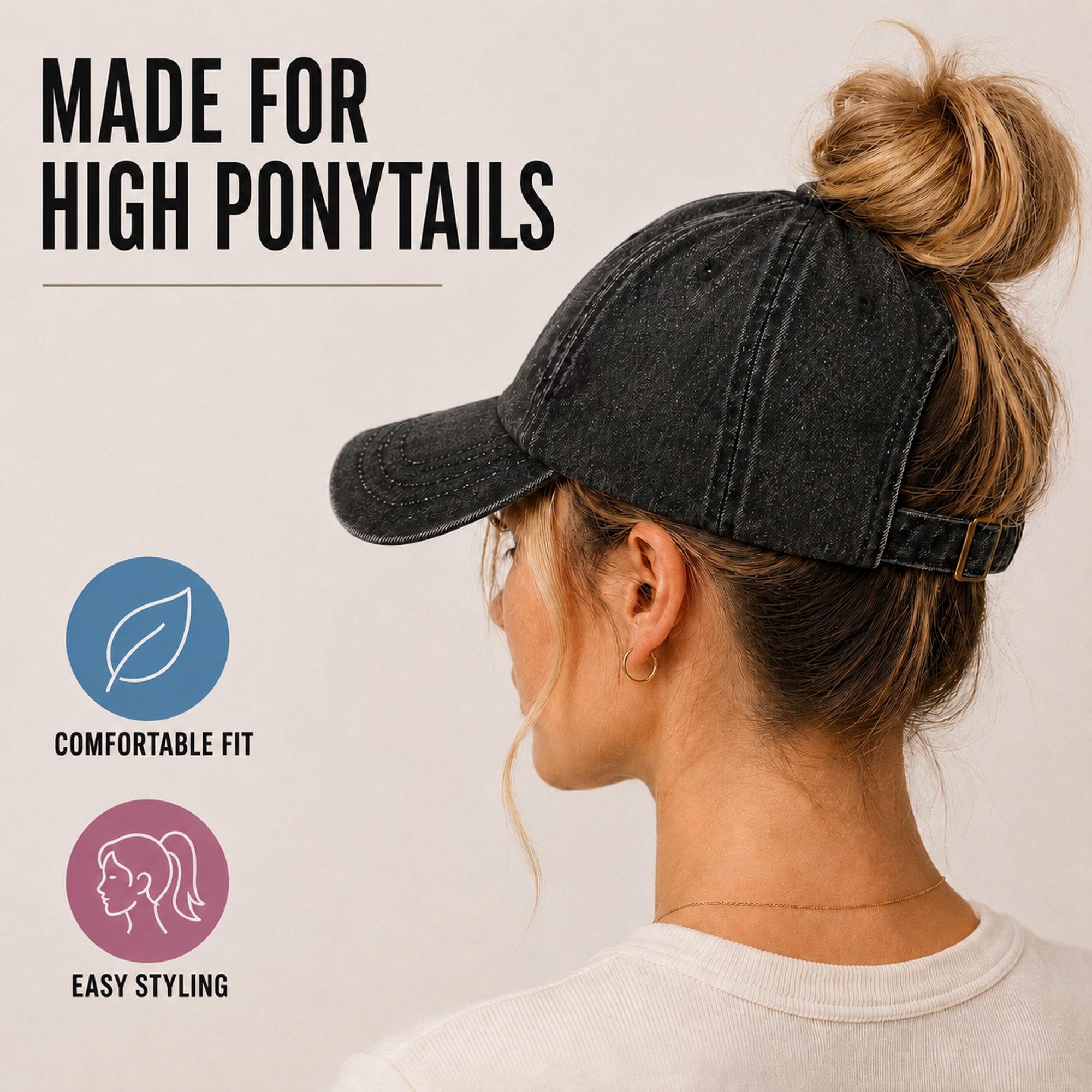 Nordspur | Lovelle Washed Retro Ponytail Cap