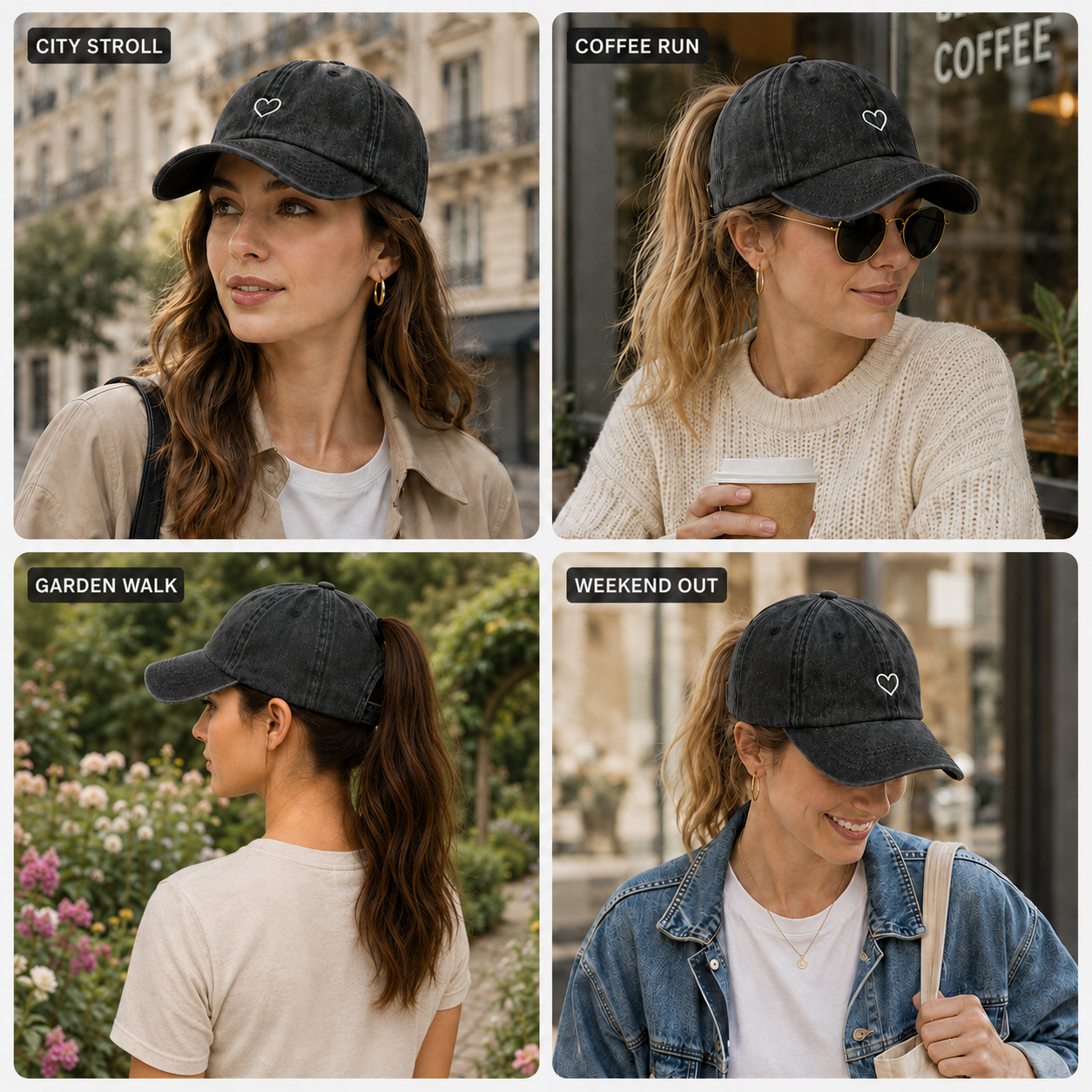 Nordspur | Lovelle Washed Retro Ponytail Cap