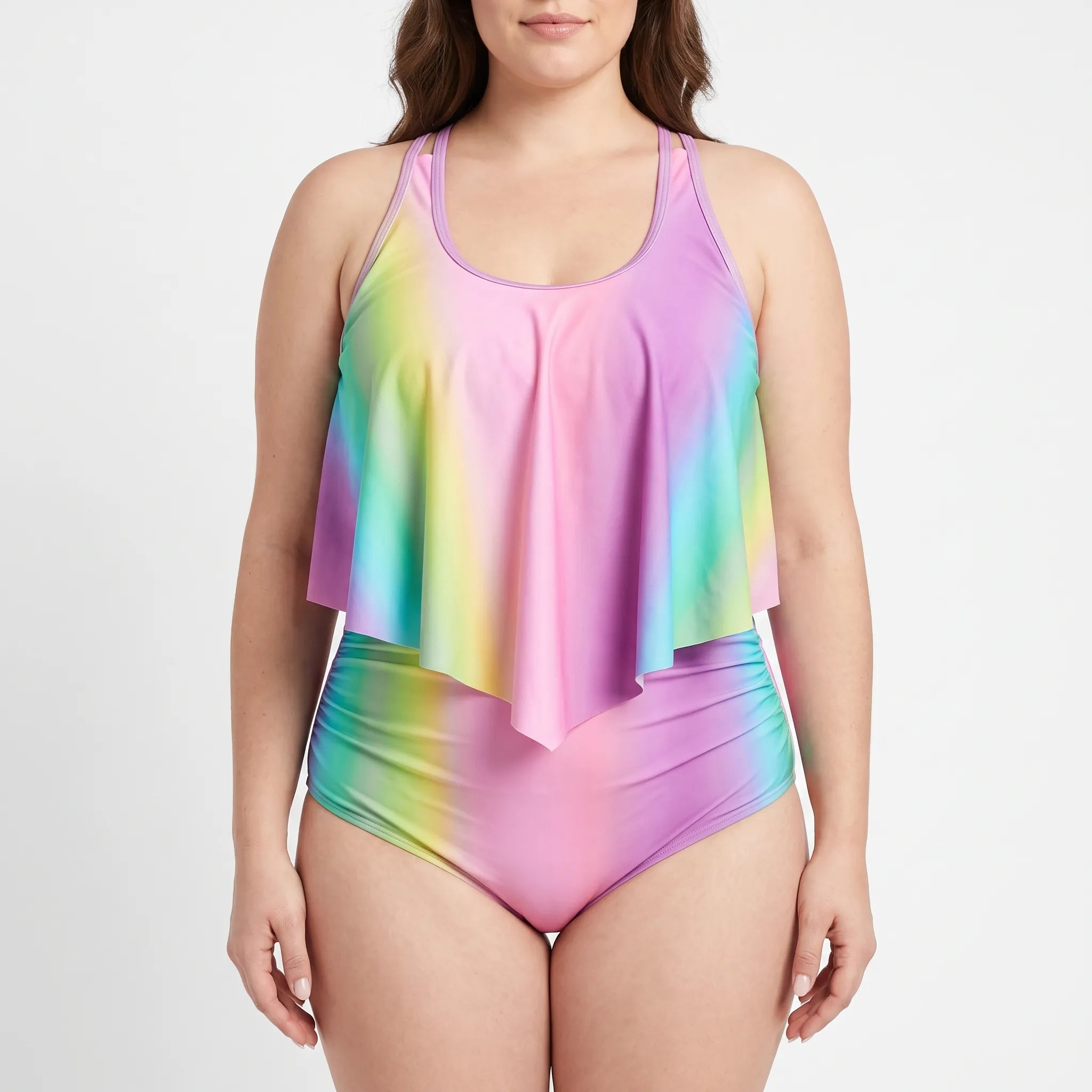 Nordspur | Lumara Ruffled Ombre Tankini Swimsuit
