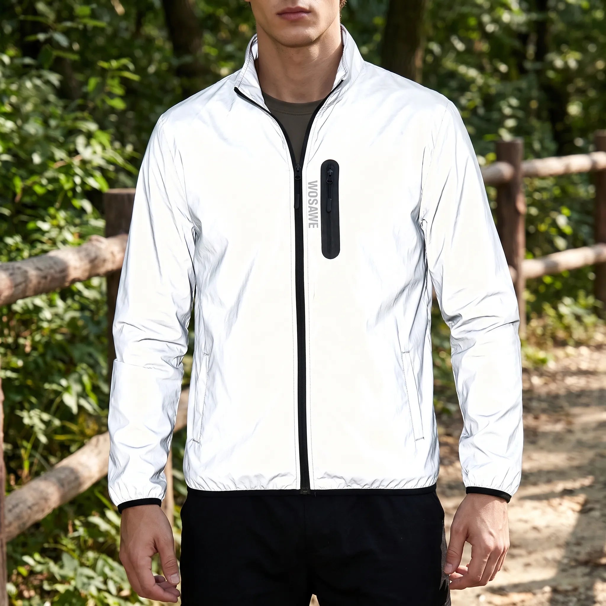 Nordspur | LuminaCoat Men's Fully Reflective Cycling Jacket