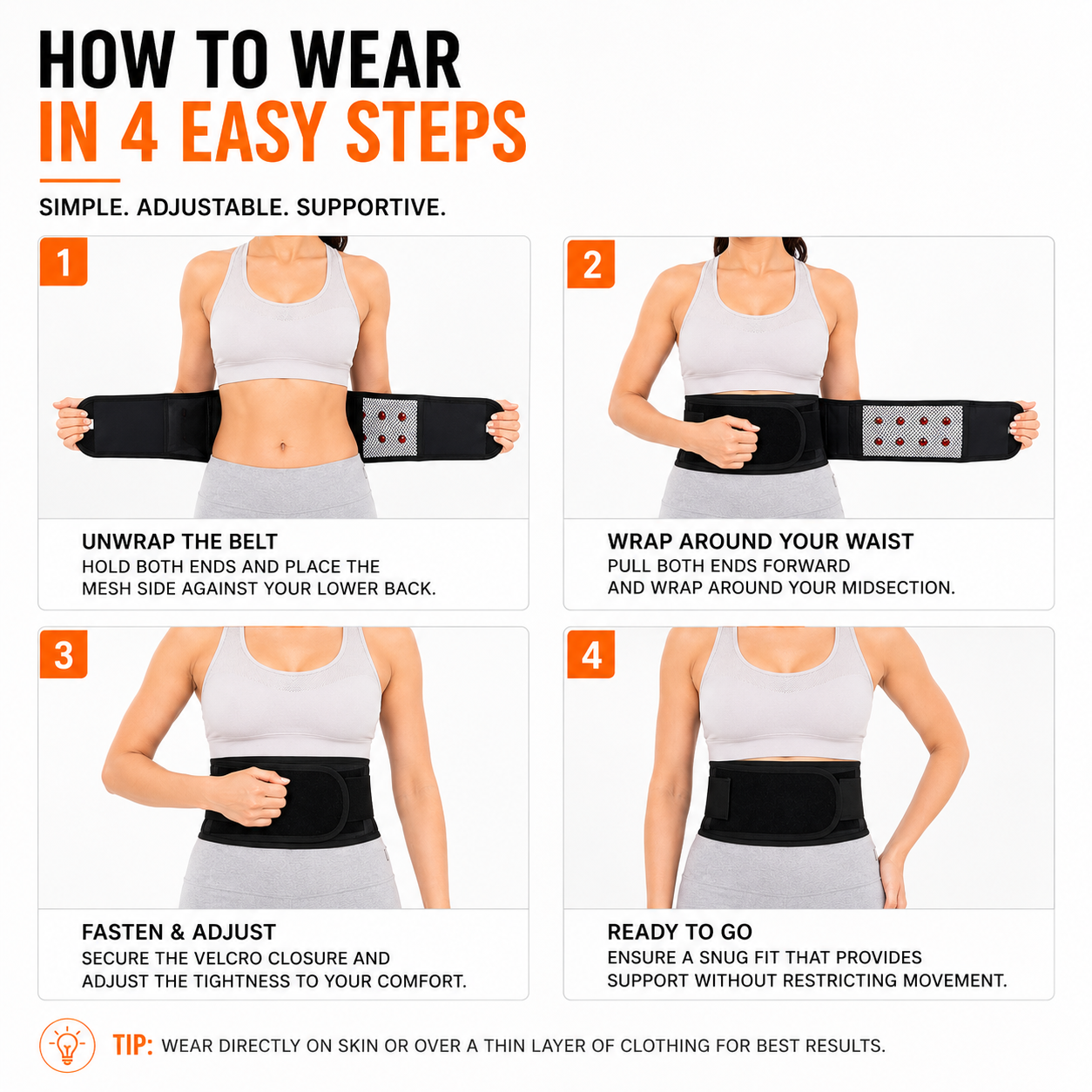 Nordspur | Lumivest Adjustable Lumbar Support Belt