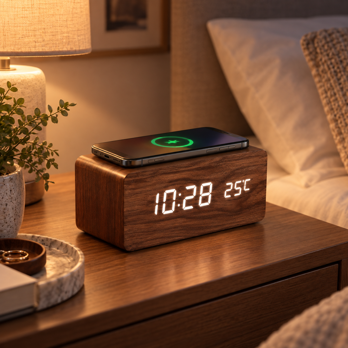 Nordspur | Lumnora Digital LED Wooden Alarm Clock