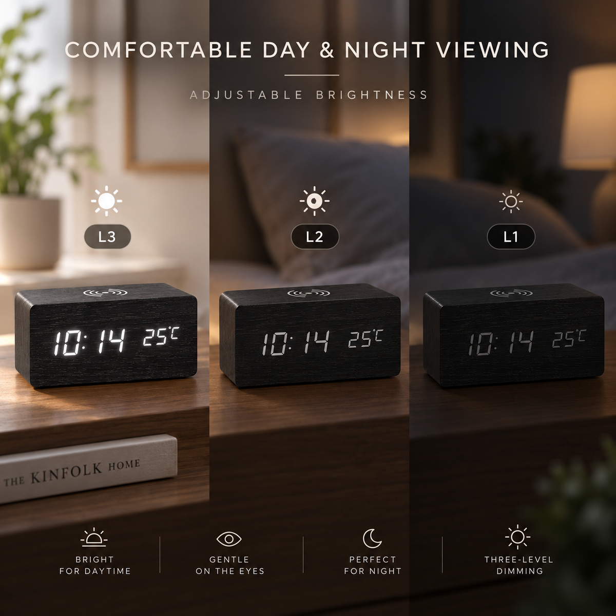Nordspur | Lumnora Digital LED Wooden Alarm Clock