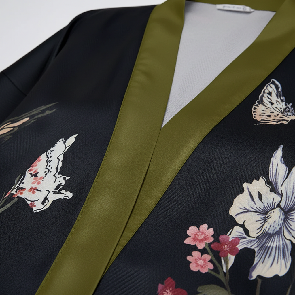 Nordspur | Lunafleur Long Floral Kimono Robe