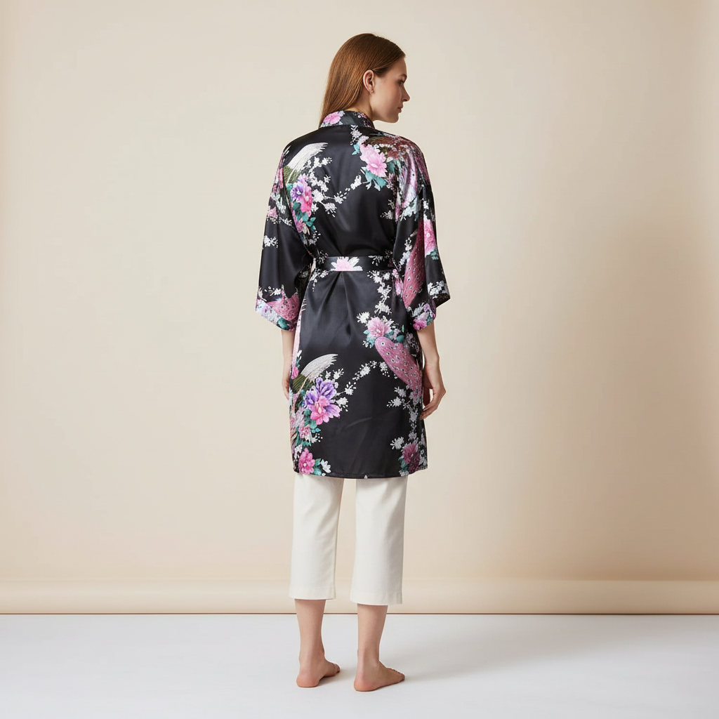 Nordspur | Lunareve Short Floral Kimono Robe