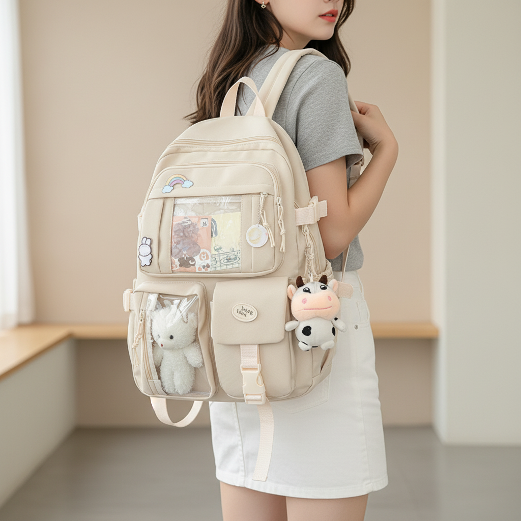 Nordspur | Lunaria Cute Nylon School Backpack