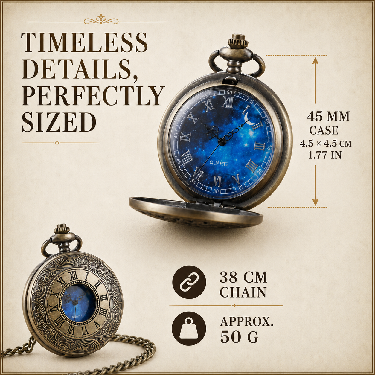 Nordspur | Lunivault Vintage Pocket Watch Pendant