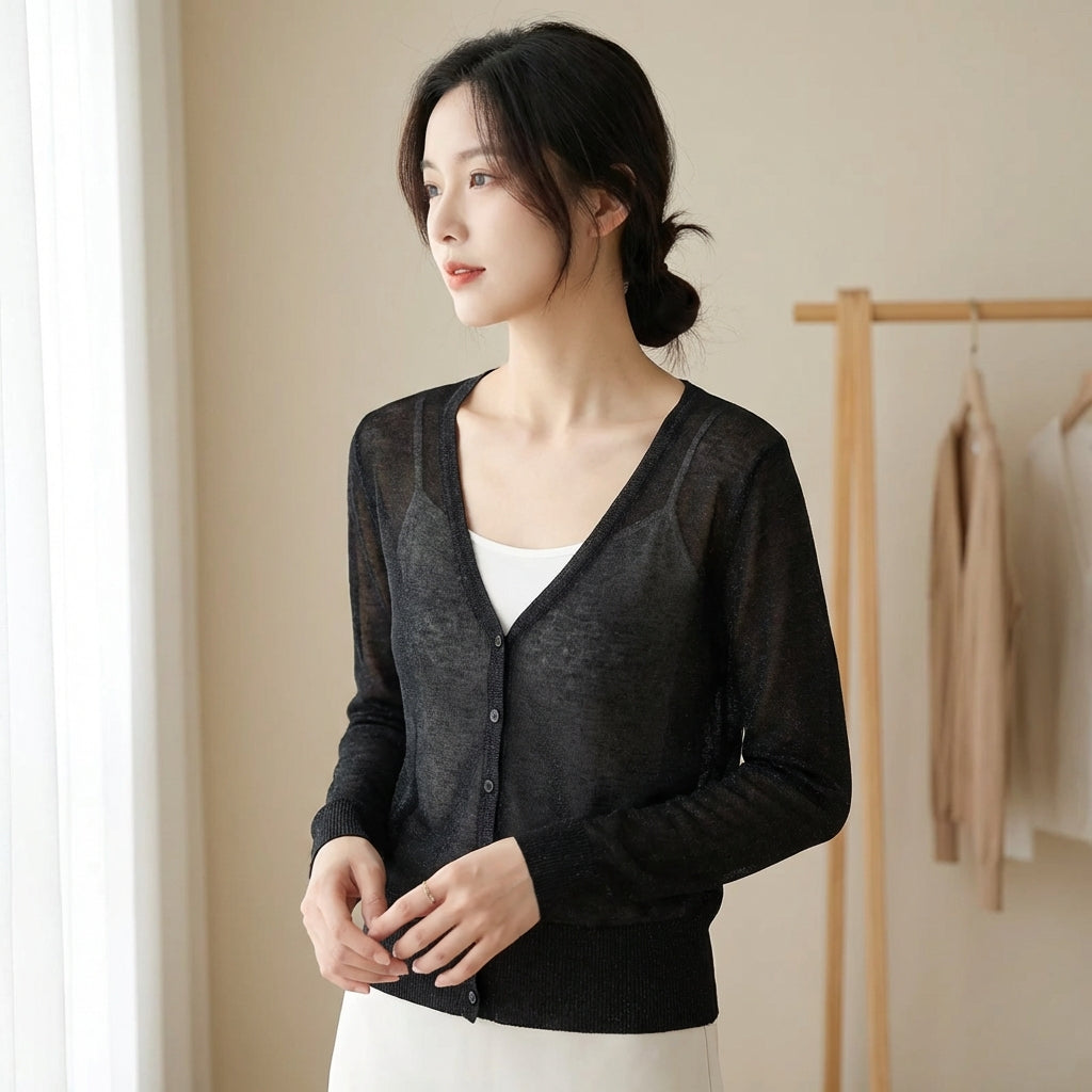 Nordspur | Luvette Cropped V Neck Cardigan