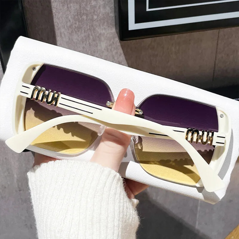 Nordspur | Luxette Rimless Oversized Square Sunglasses