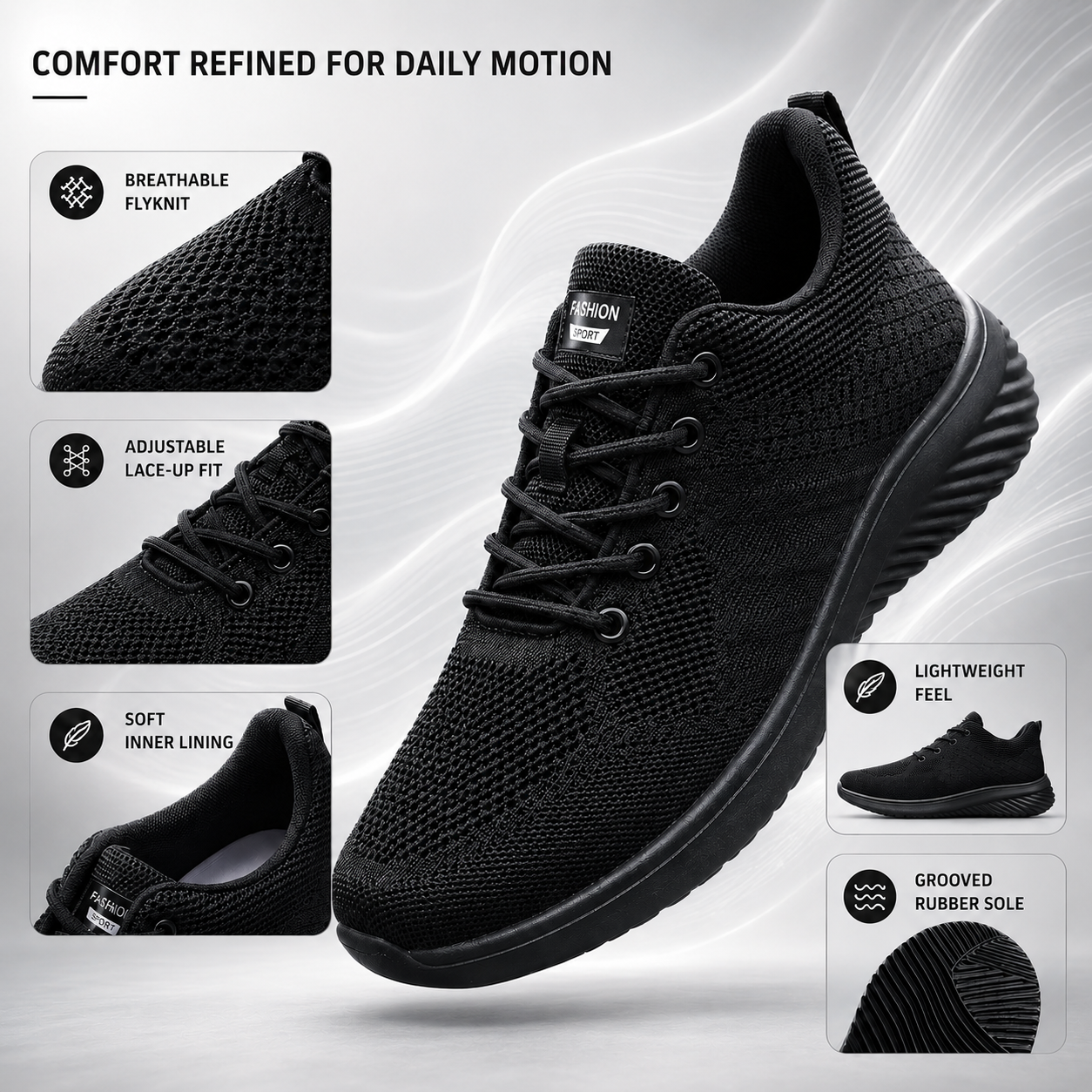 Nordspur | Luxven Lightweight Lace-Up Men's Trainer