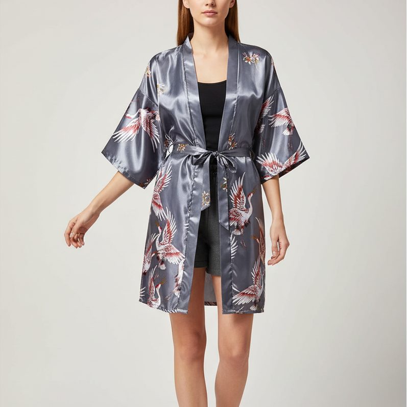 Nordspur | Marivelle Short Floral Kimono Robe