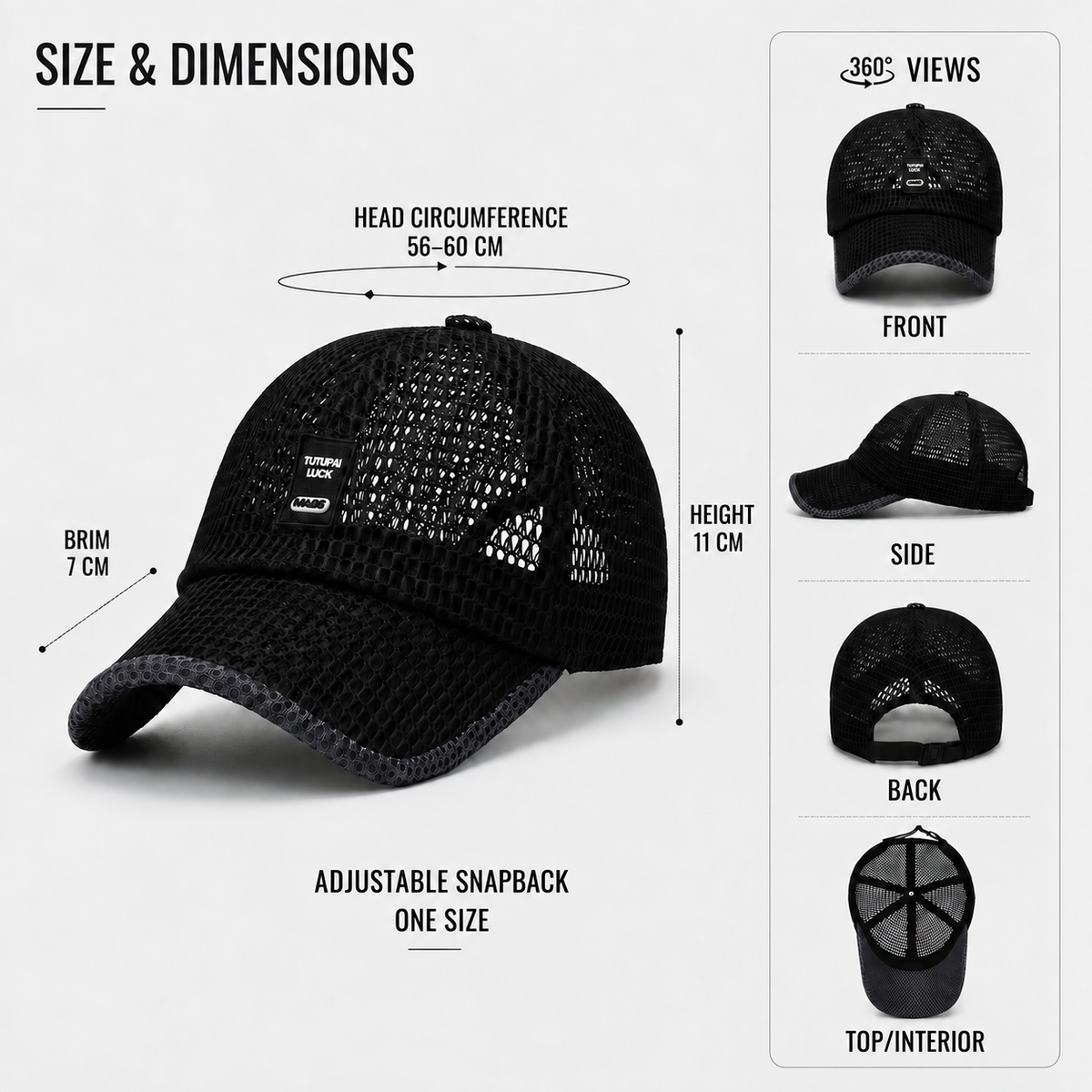 Nordspur | Meshwick Breathable Mesh Snapback Baseball Cap