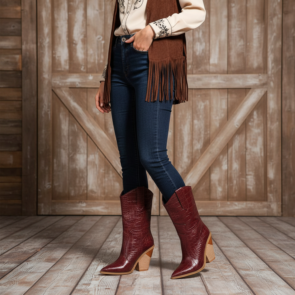 Nordspur | Mid Calf Pointed Toe Boots