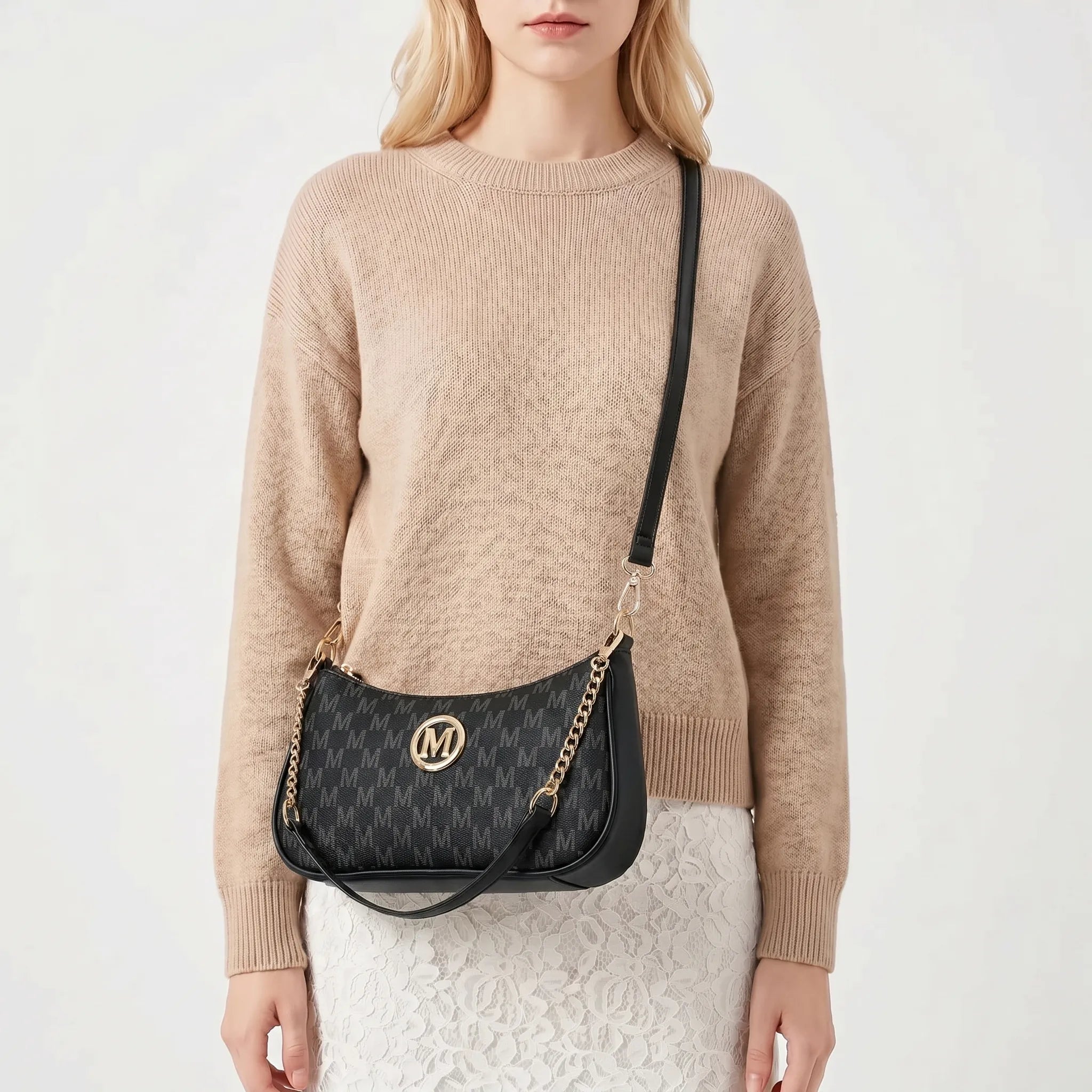 Nordspur | Morvelle Monogram Print Crossbody Shoulder Bag