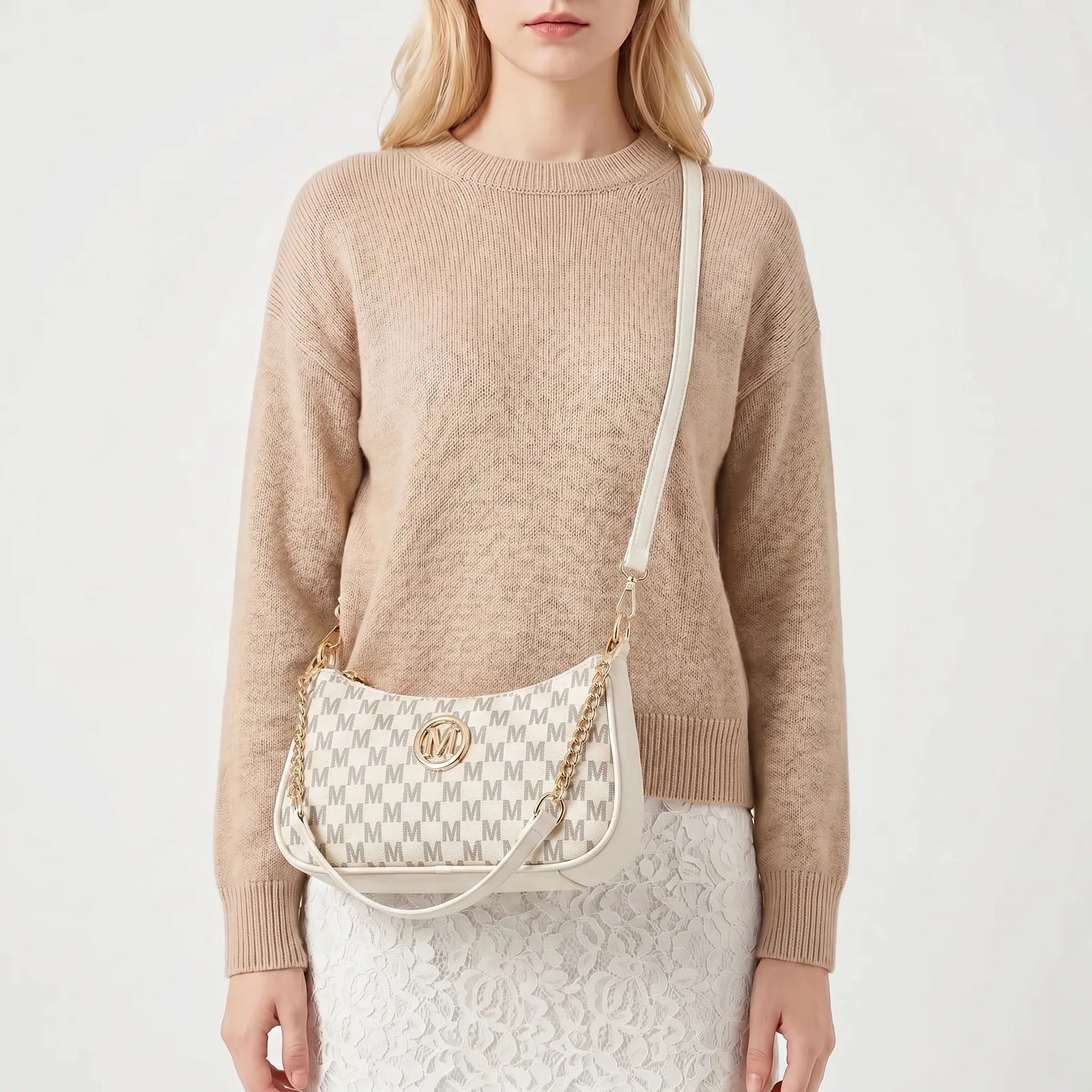 Nordspur | Morvelle Monogram Print Crossbody Shoulder Bag