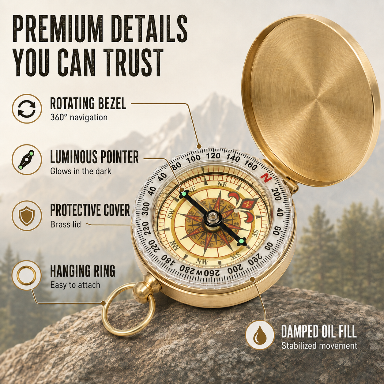 Nordspur | Navara Pocket Lid Compass