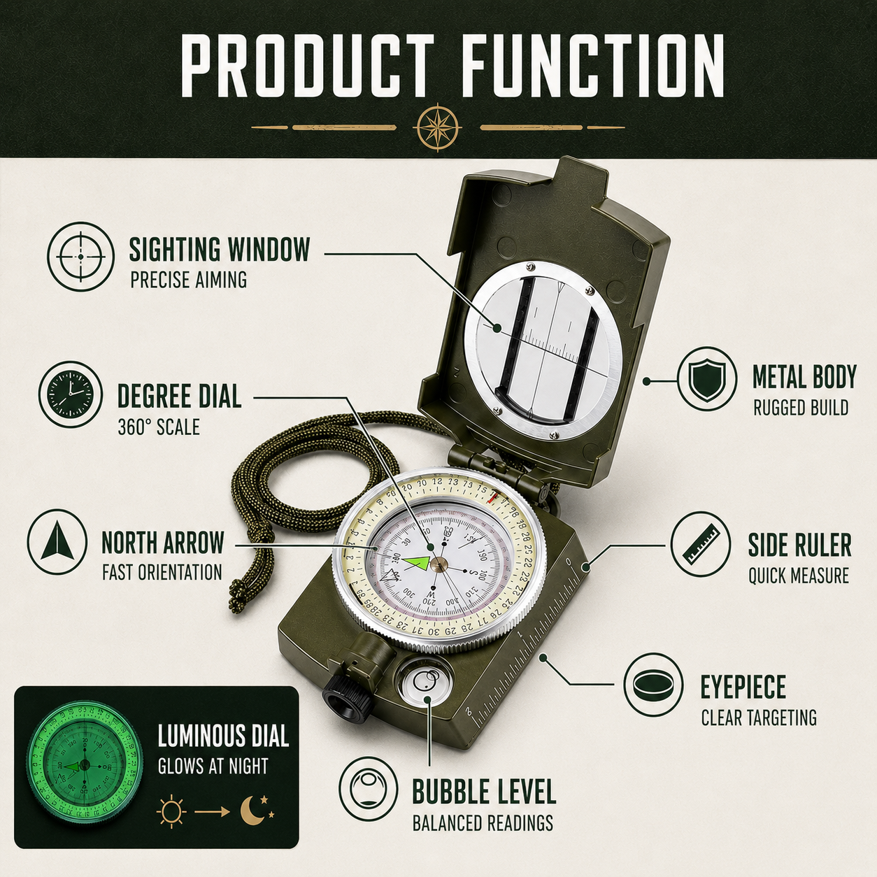 Nordspur | Navicore Folding Sighting Compass