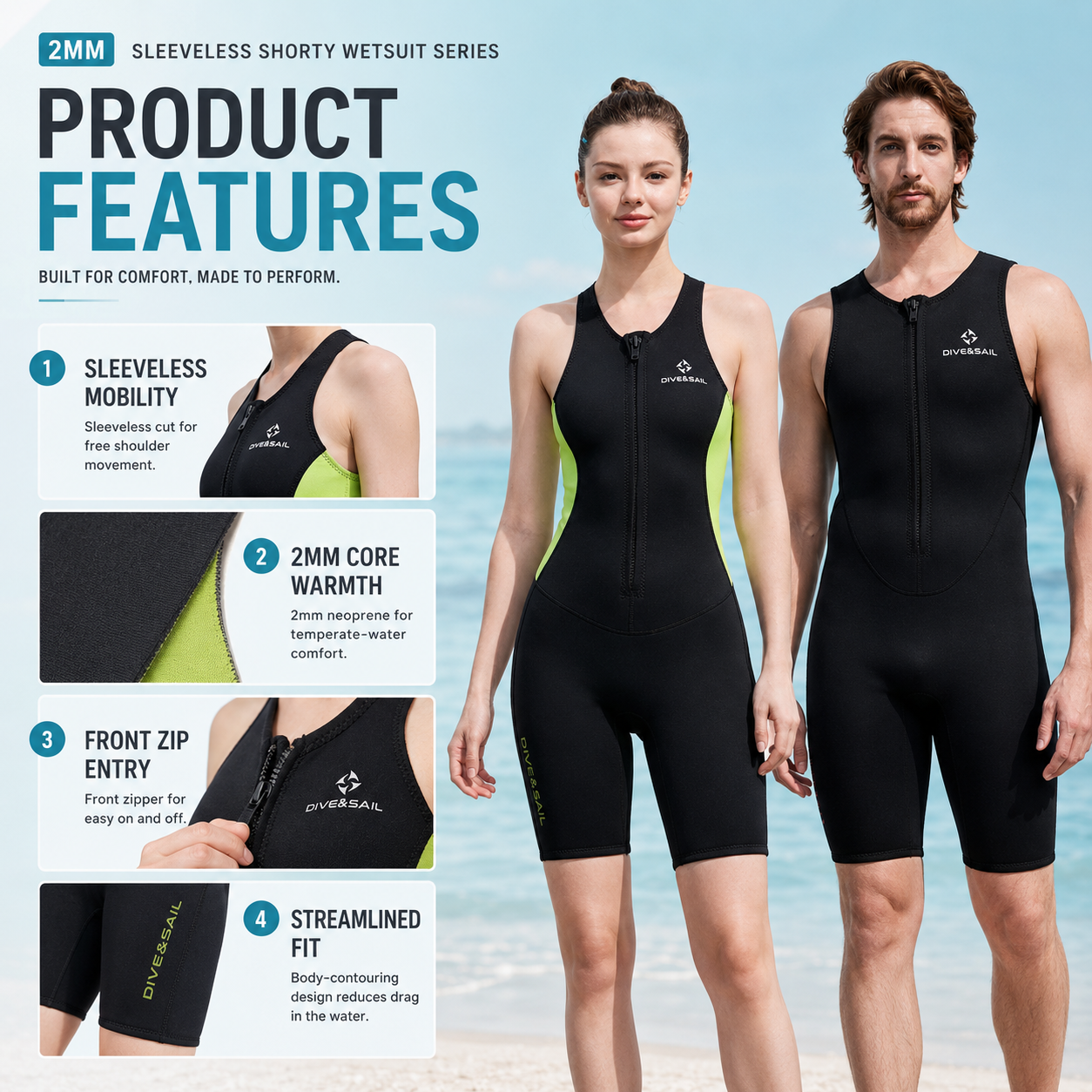 Nordspur | Nereox Sleeveless Shorty Wetsuit