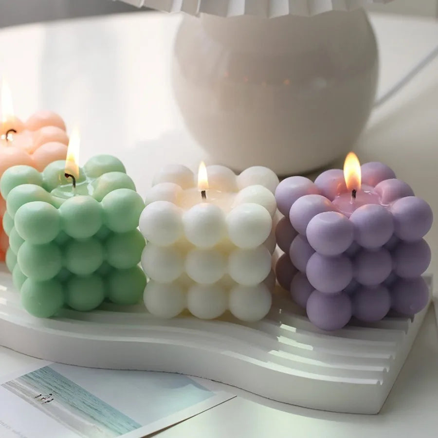 Nordspur | Orbilux Geometric Bubble Shaped Decorative Block Candle