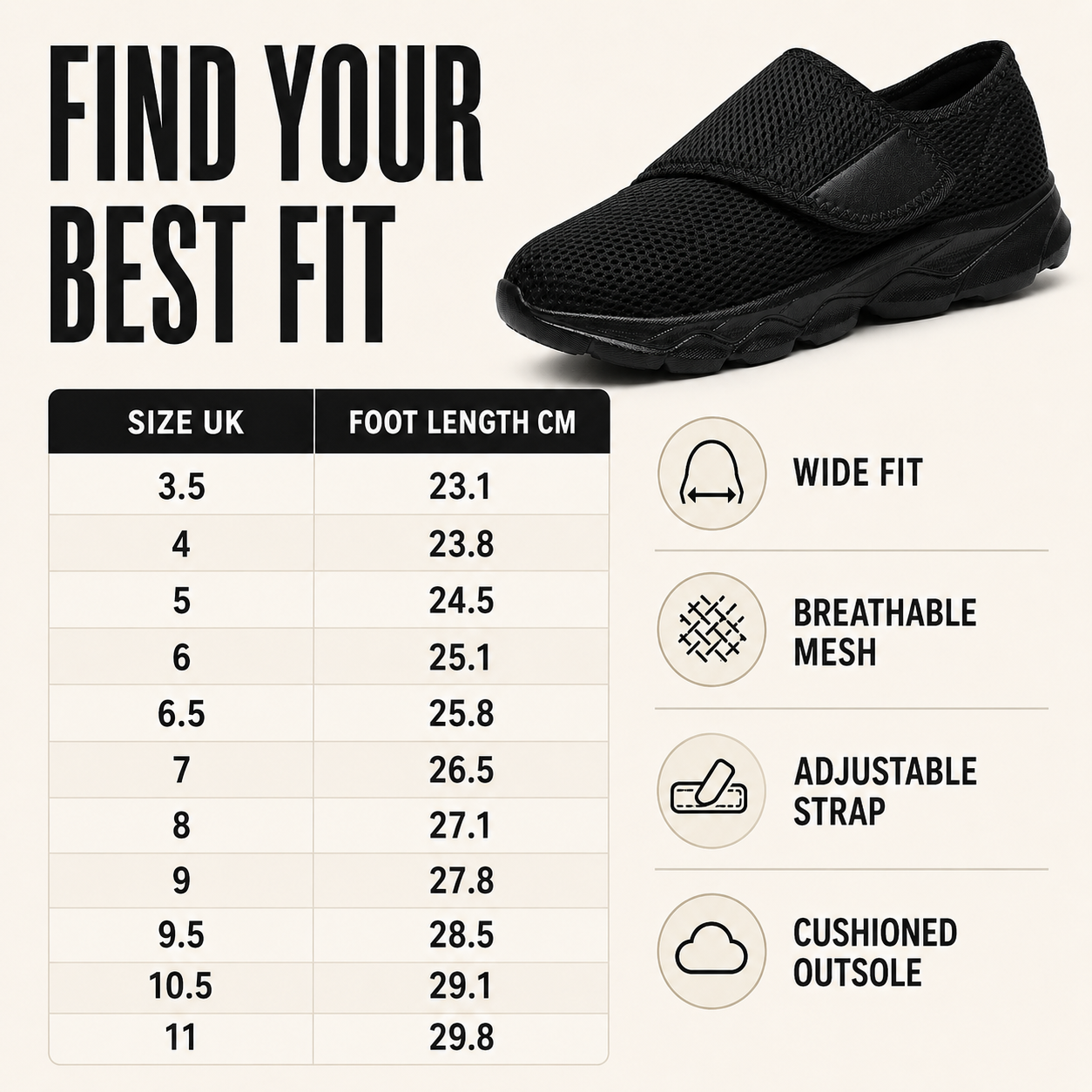 Nordspur | Orthowalk Wide-Fit Adjustable Orthopedic Walking Shoe