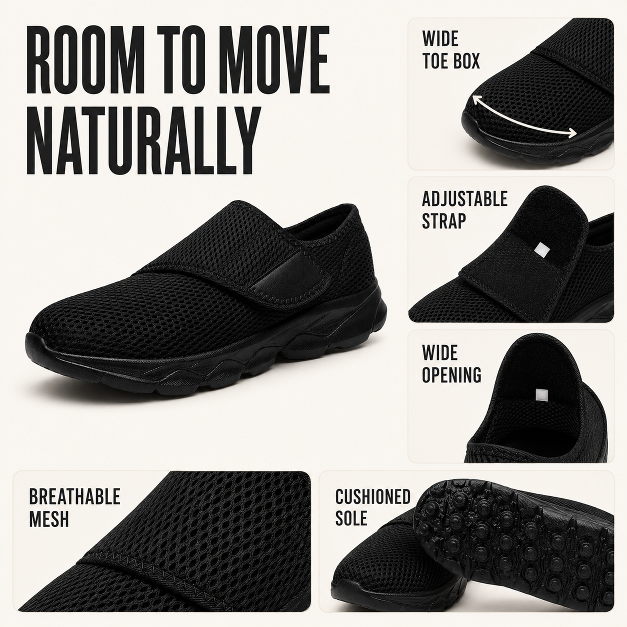 Nordspur | Orthowalk Wide-Fit Adjustable Orthopedic Walking Shoe