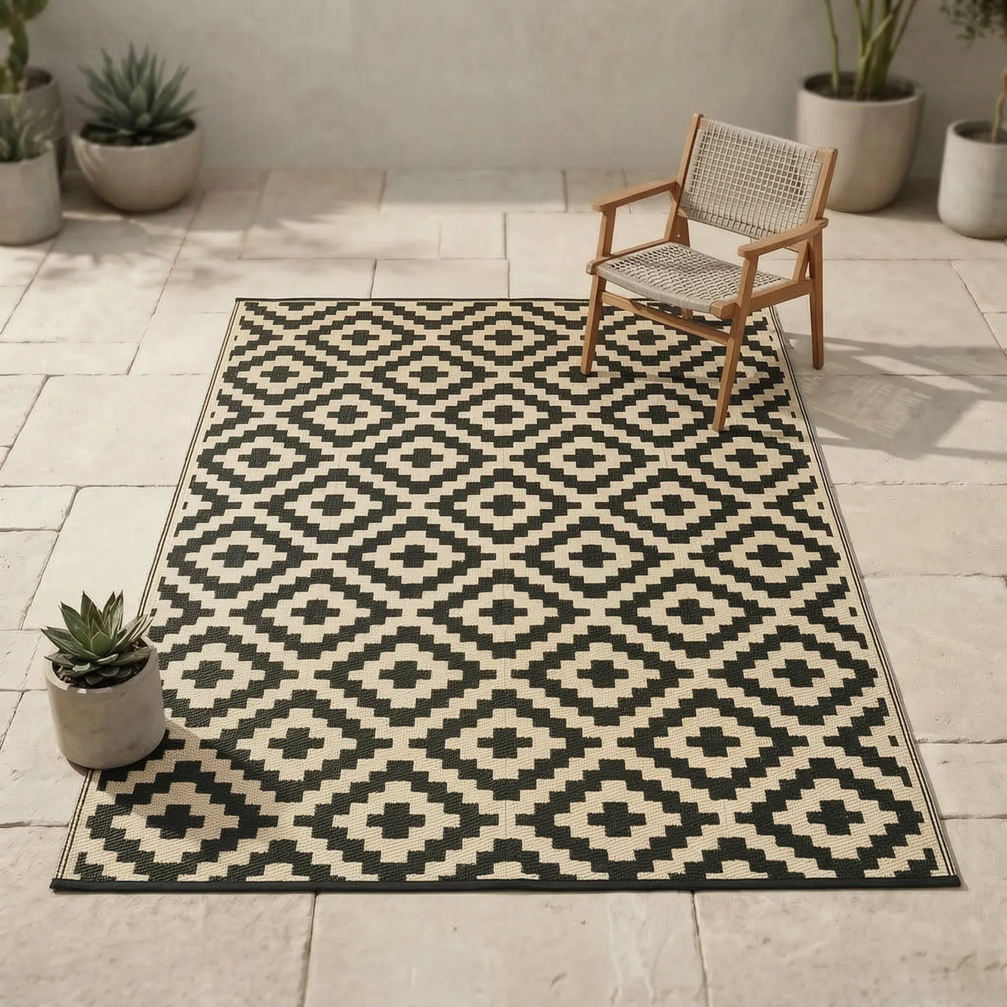 Nordspur | Pationa Reversible Geometric Outdoor Rug