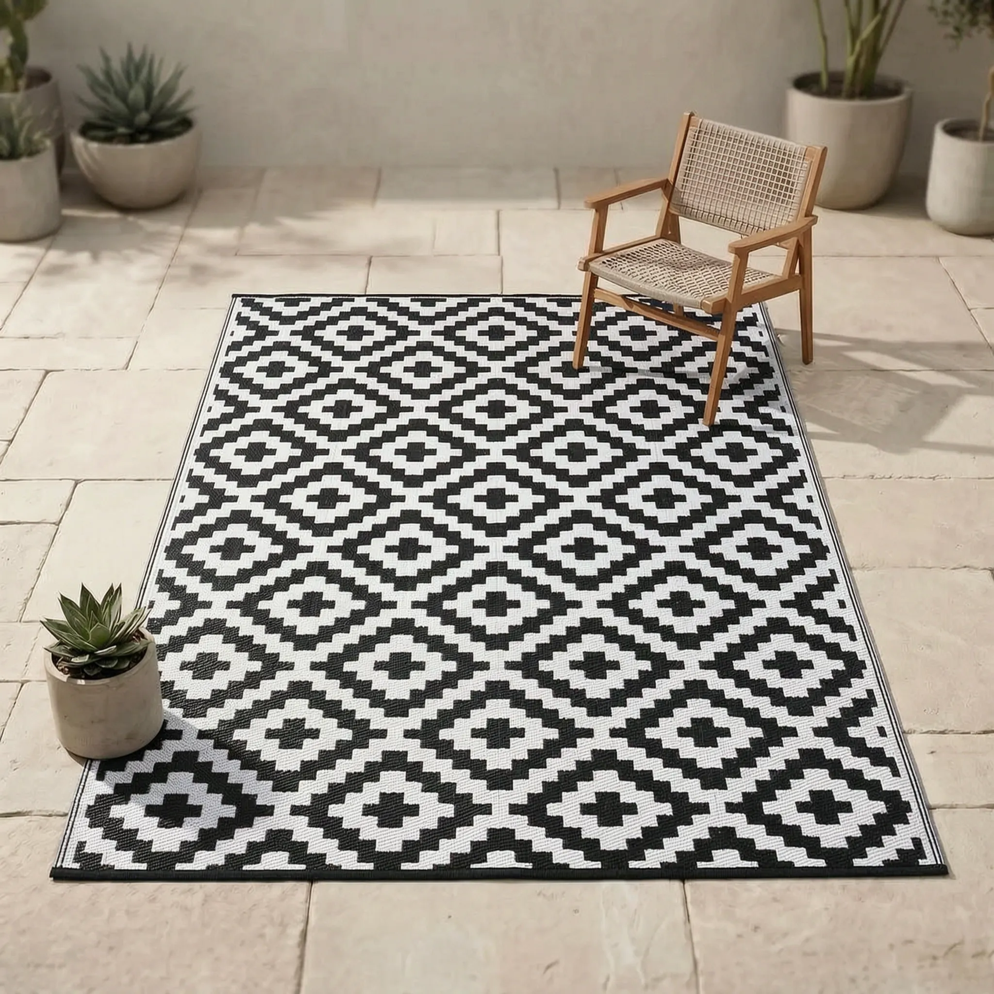Nordspur | Pationa Reversible Geometric Outdoor Rug