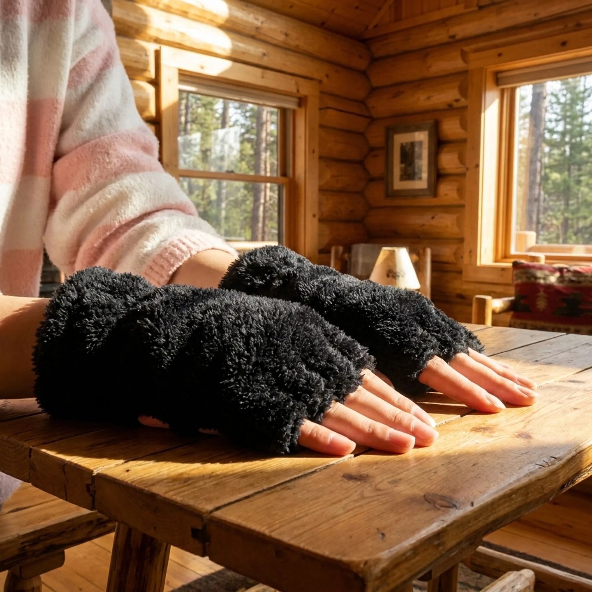Nordspur | PawPals Fluffy Cat Paw Fingerless Gloves