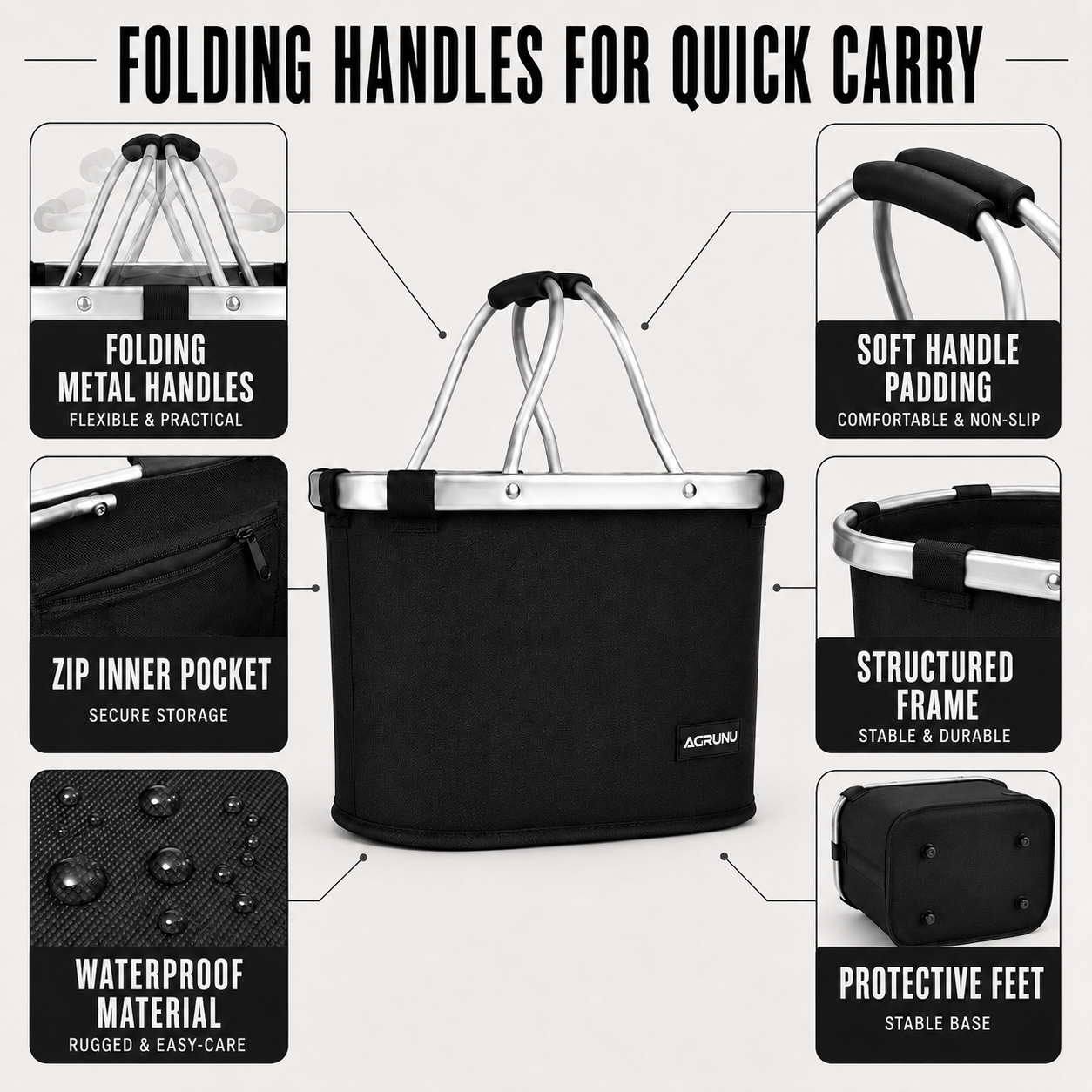 Nordspur | Pawdler Portable Bicycle Front Basket Carrier