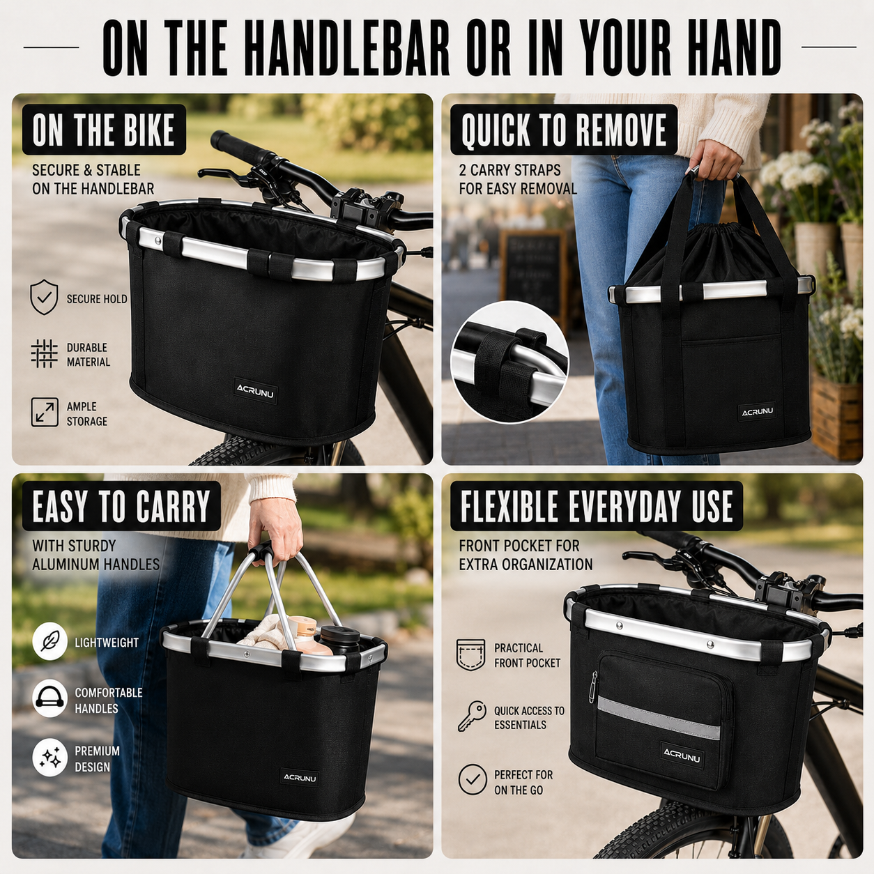 Nordspur | Pawdler Portable Bicycle Front Basket Carrier