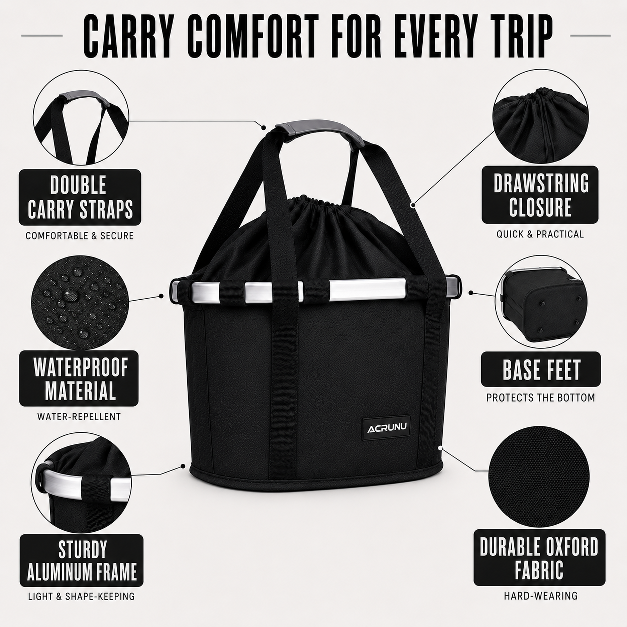 Nordspur | Pawdler Portable Bicycle Front Basket Carrier