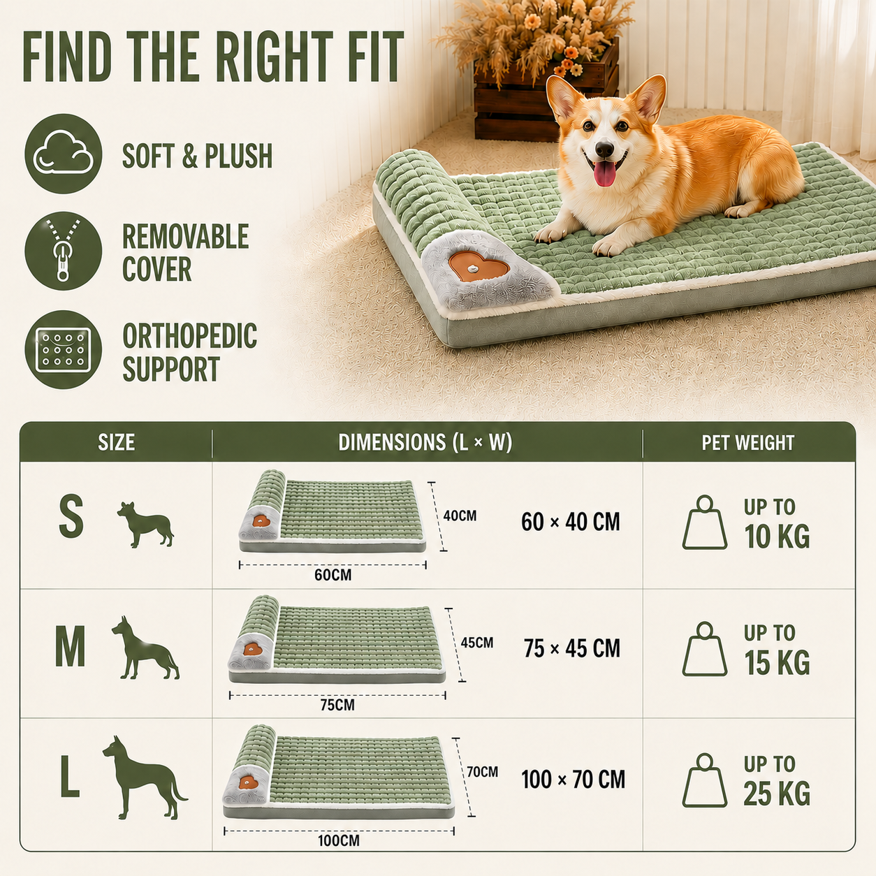 Nordspur | Pawselle Orthopedic Memory Foam Pet Bed