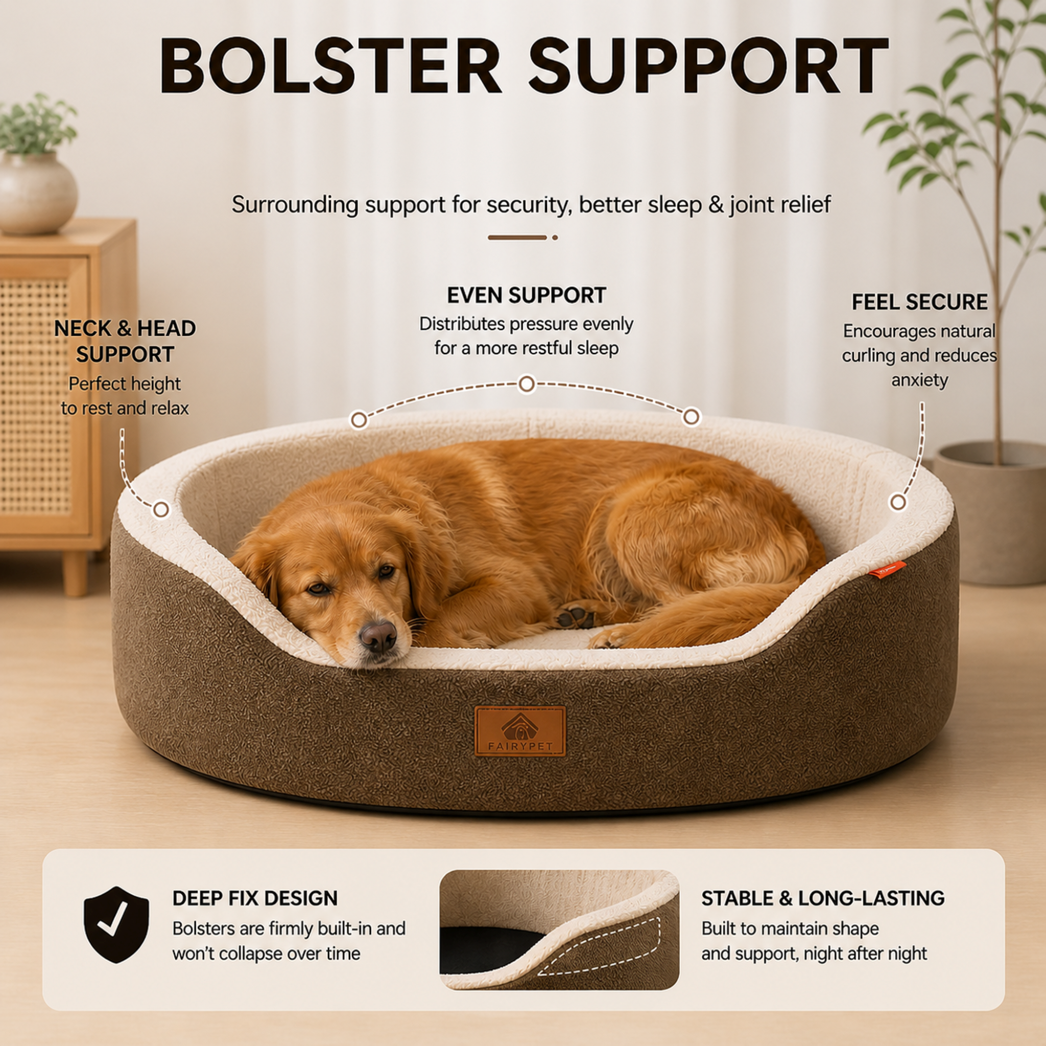 Nordspur | Pawvello Orthopedic Couch-Style Pet Bed