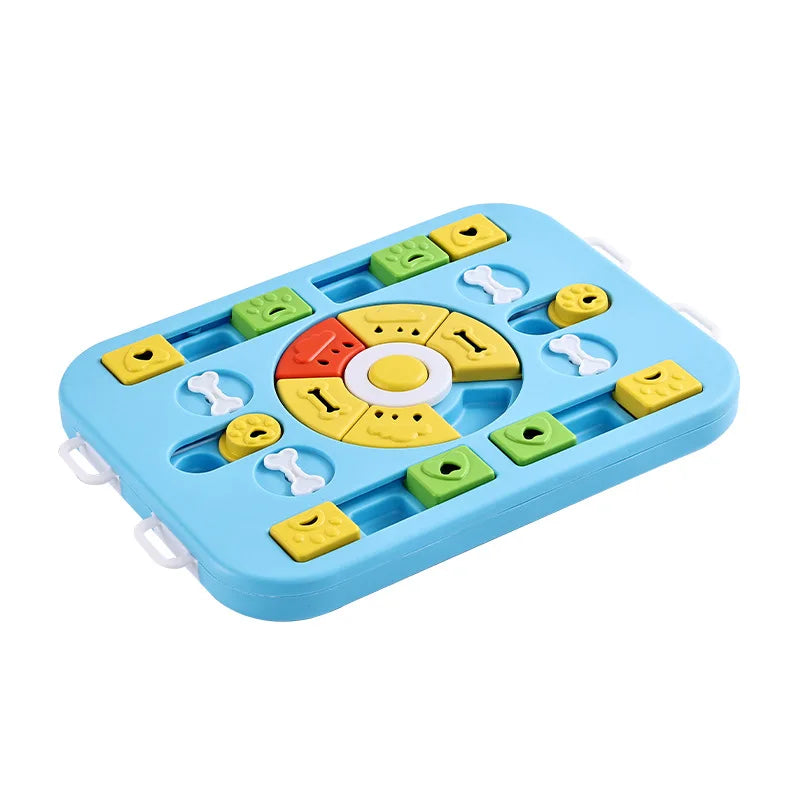 Hunde Intelligenzspielzeug Schiebe-Puzzle Brett für Leckerlis