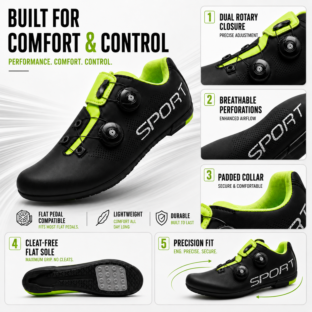 Nordspur | Pedalyx Flat Pedal Lock-Free Cycling Shoe
