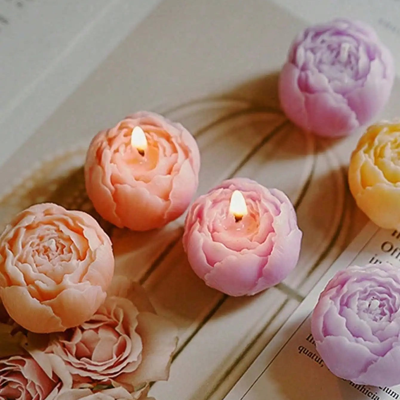 Nordspur | PetalWick Rose Shaped Scented Candles