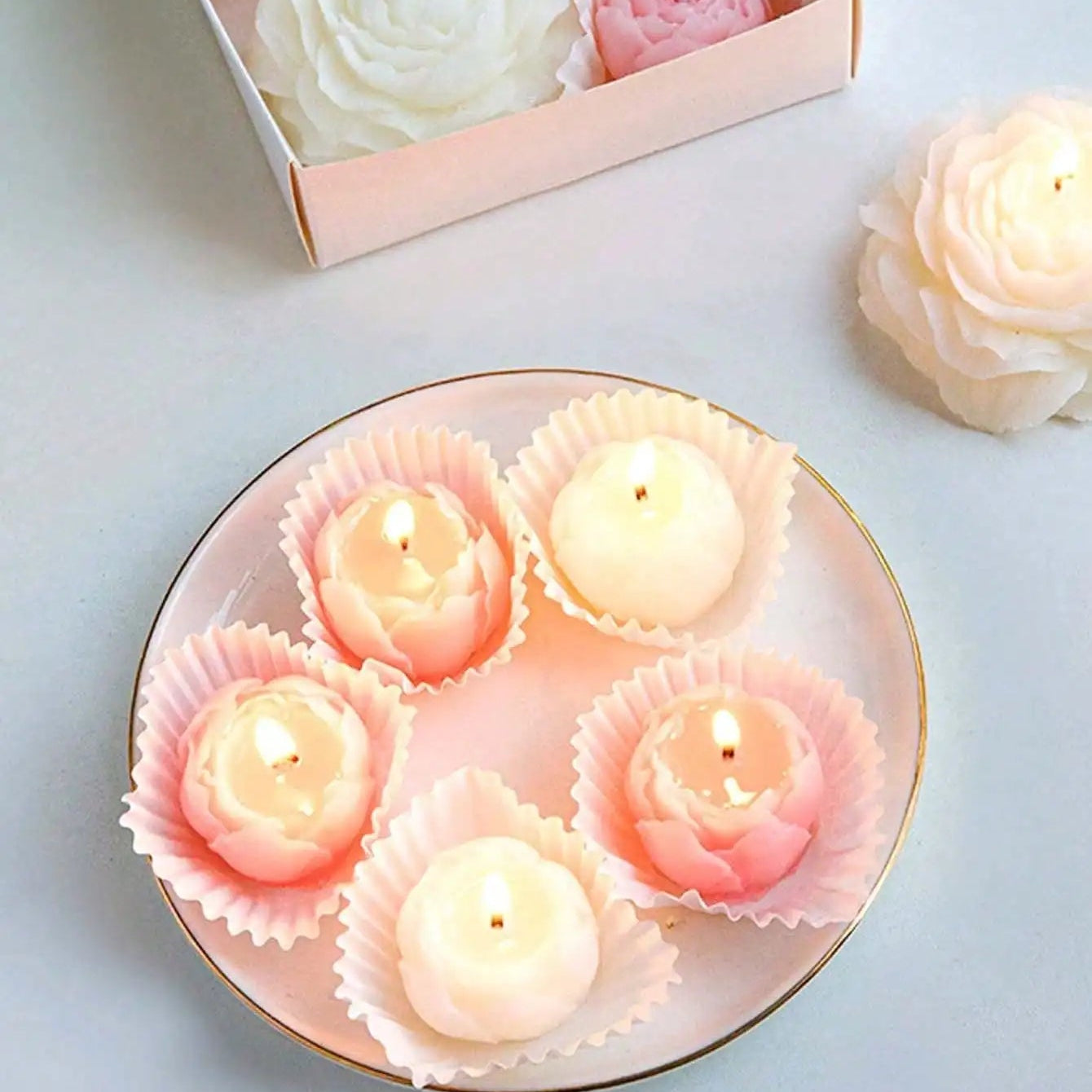 Nordspur | PetalWick Rose Shaped Scented Candles