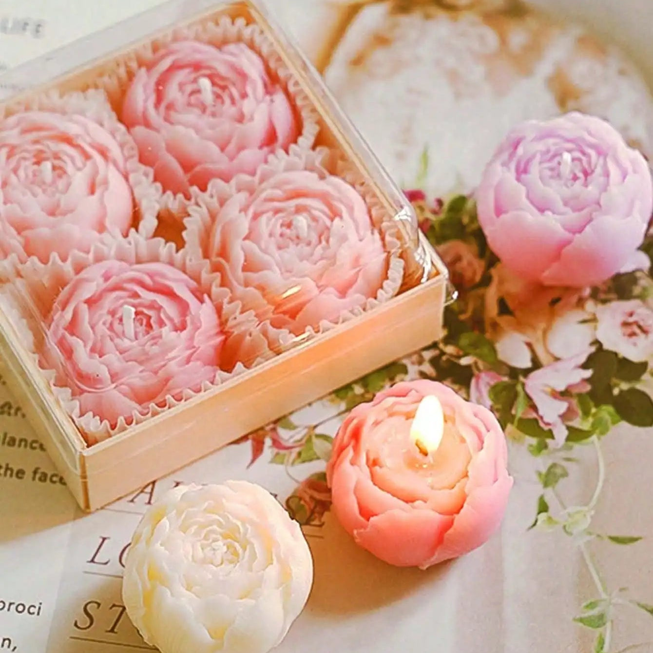 Nordspur | PetalWick Rose Shaped Scented Candles