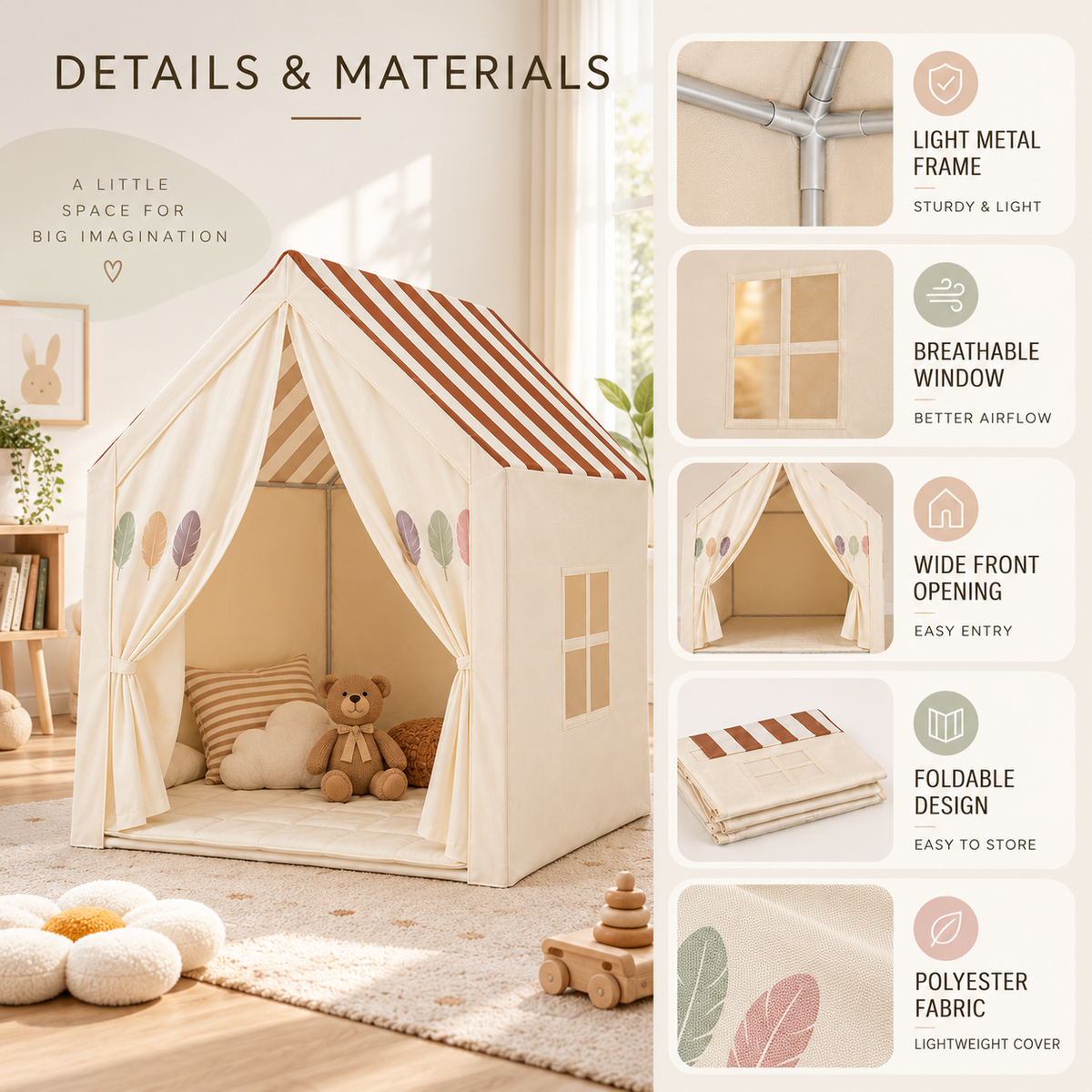 Nordspur | PlayNook Foldable Indoor Playhouse