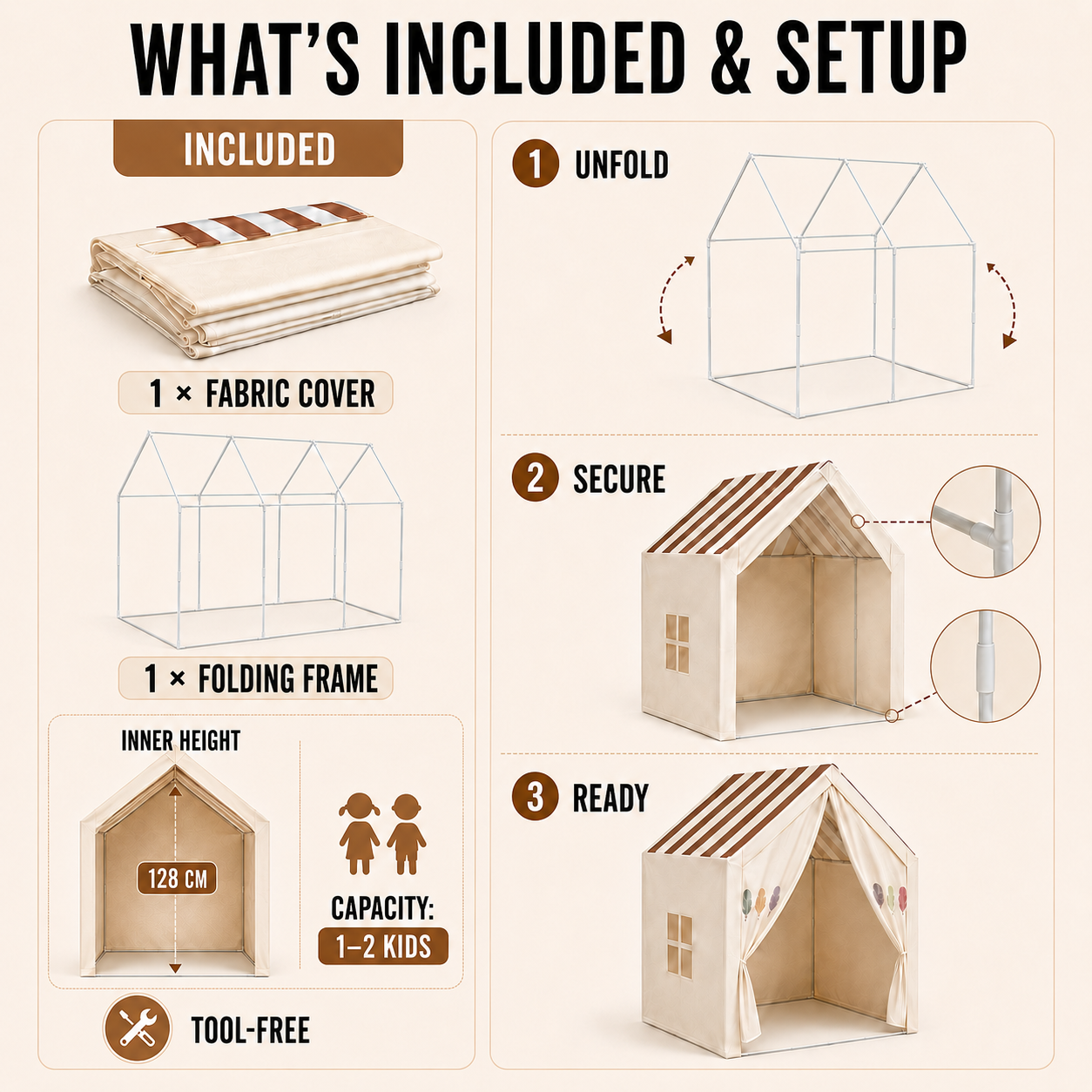 Nordspur | PlayNook Foldable Indoor Playhouse