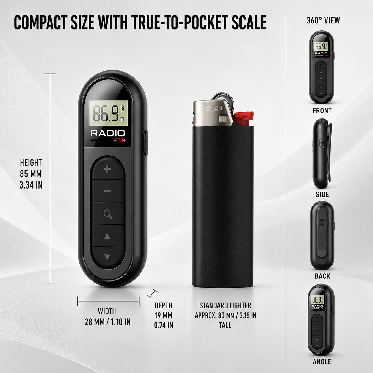 Nordspur | PocketWave Rechargeable Pocket FM Radio