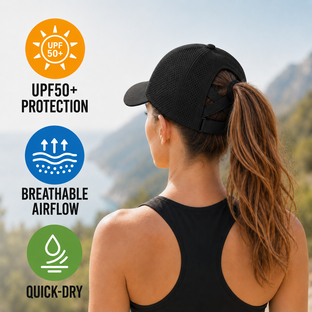 Nordspur | Ponytaila Crossback Ponytail Sports Cap
