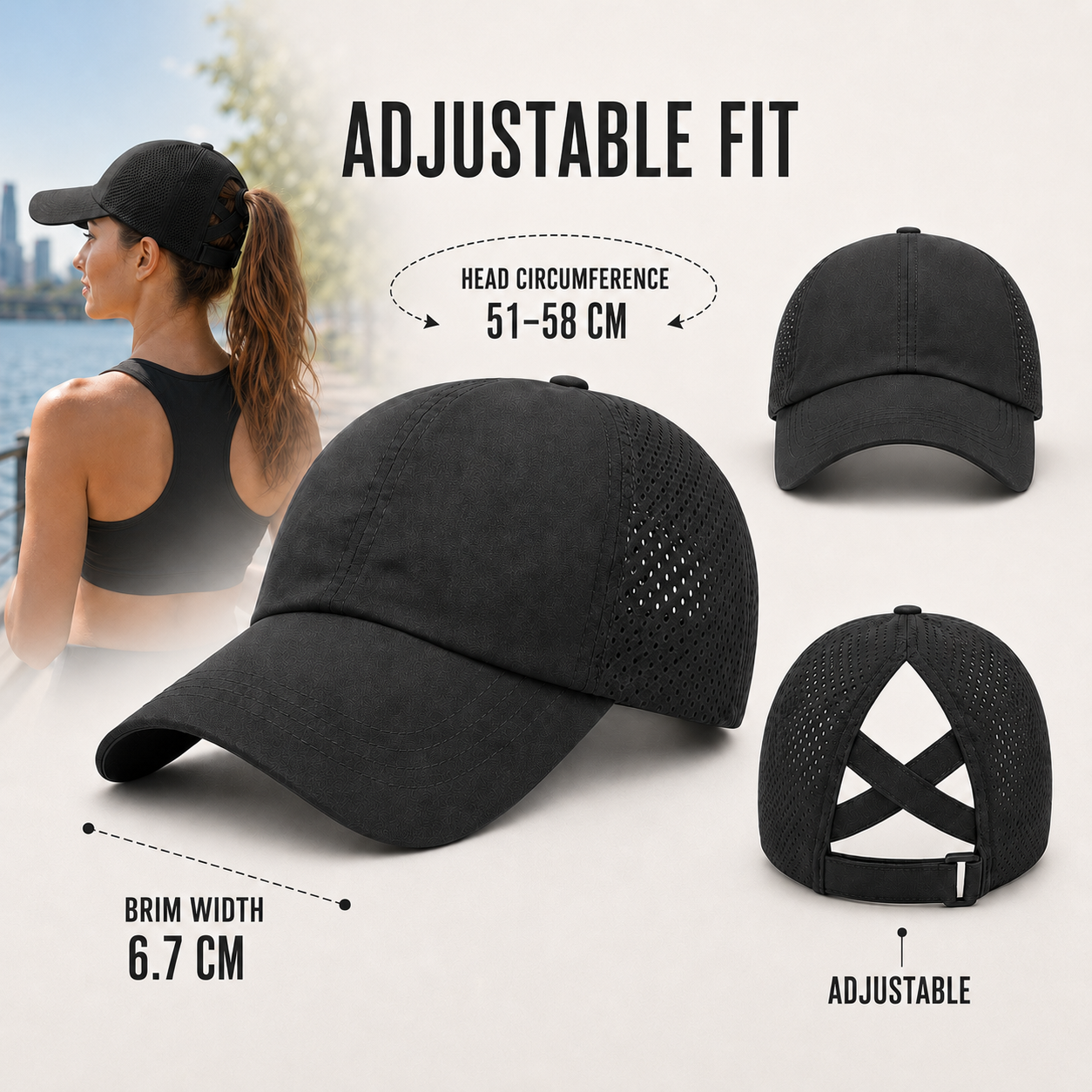 Nordspur | Ponytaila Crossback Ponytail Sports Cap