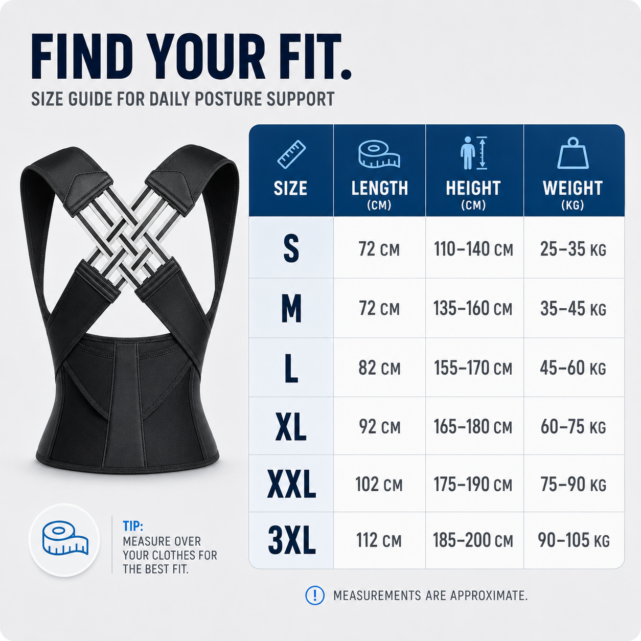 Nordspur | PostuForm Adjustable Full Back Brace