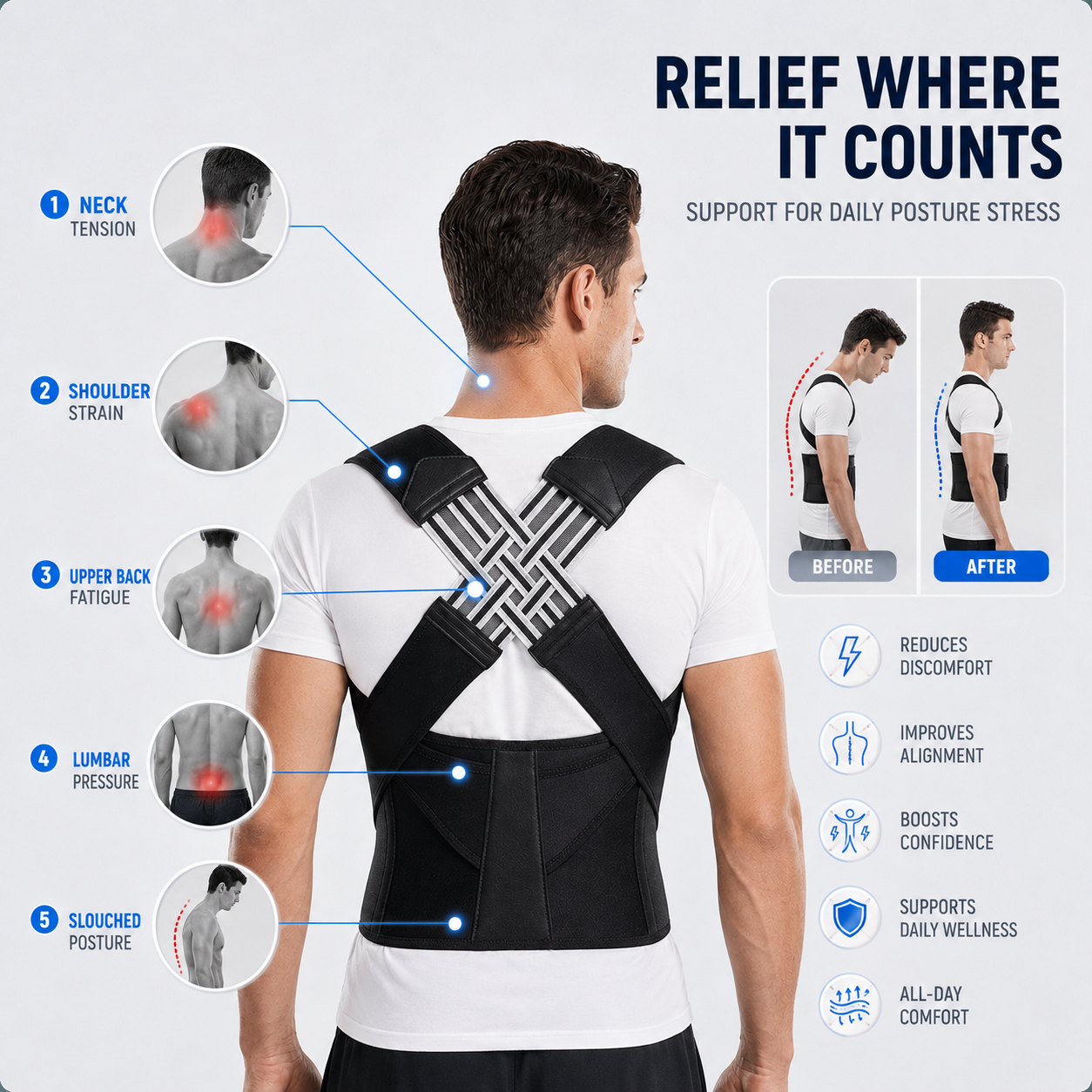 Nordspur | PostuForm Adjustable Full Back Brace