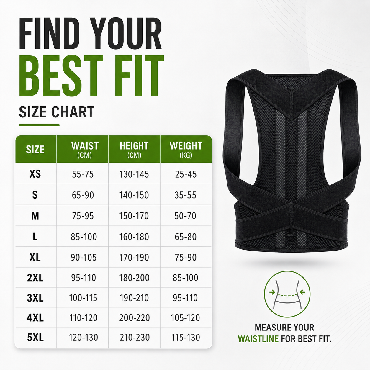 Nordspur | PostuRise Adjustable Unisex Posture Brace