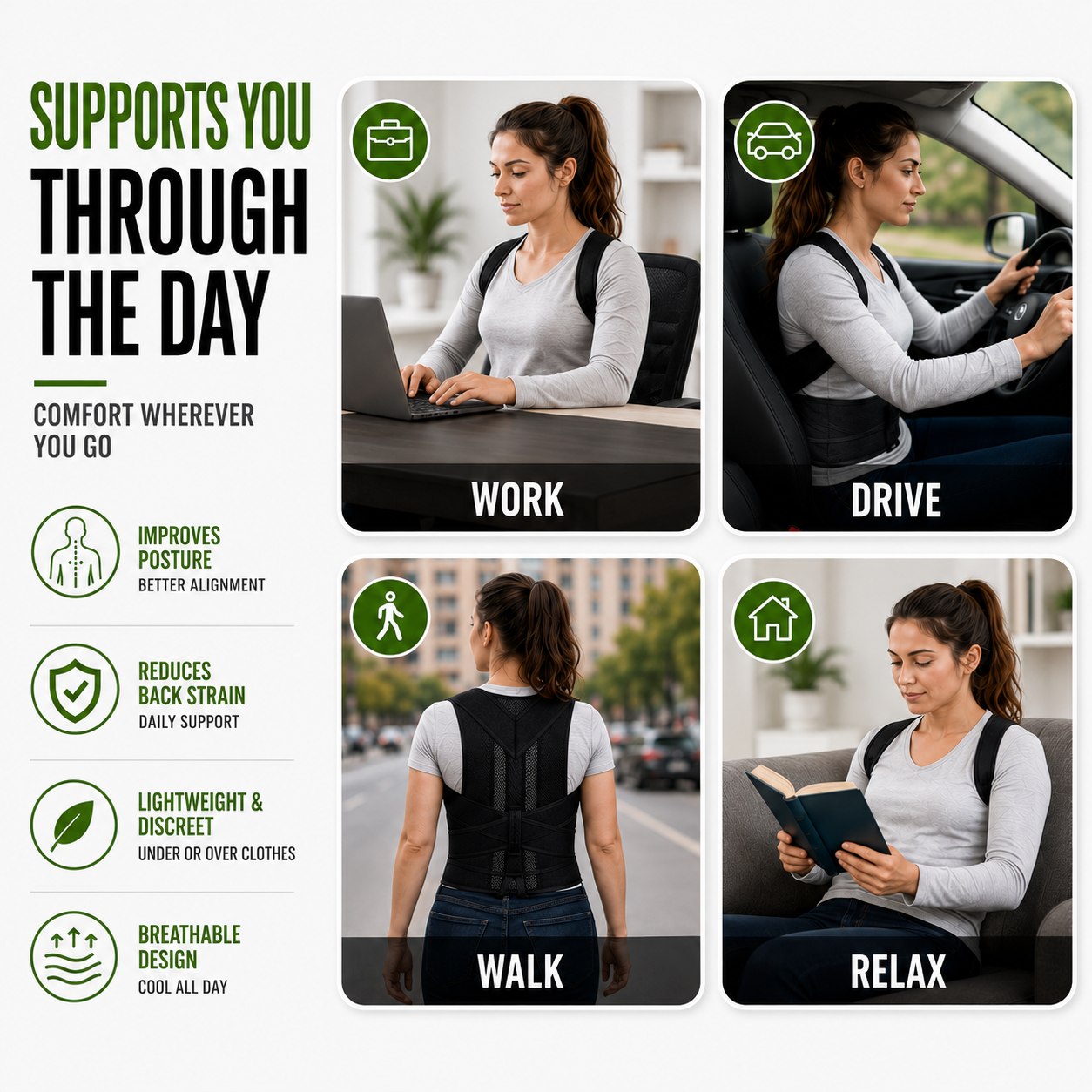 Nordspur | PostuRise Adjustable Unisex Posture Brace