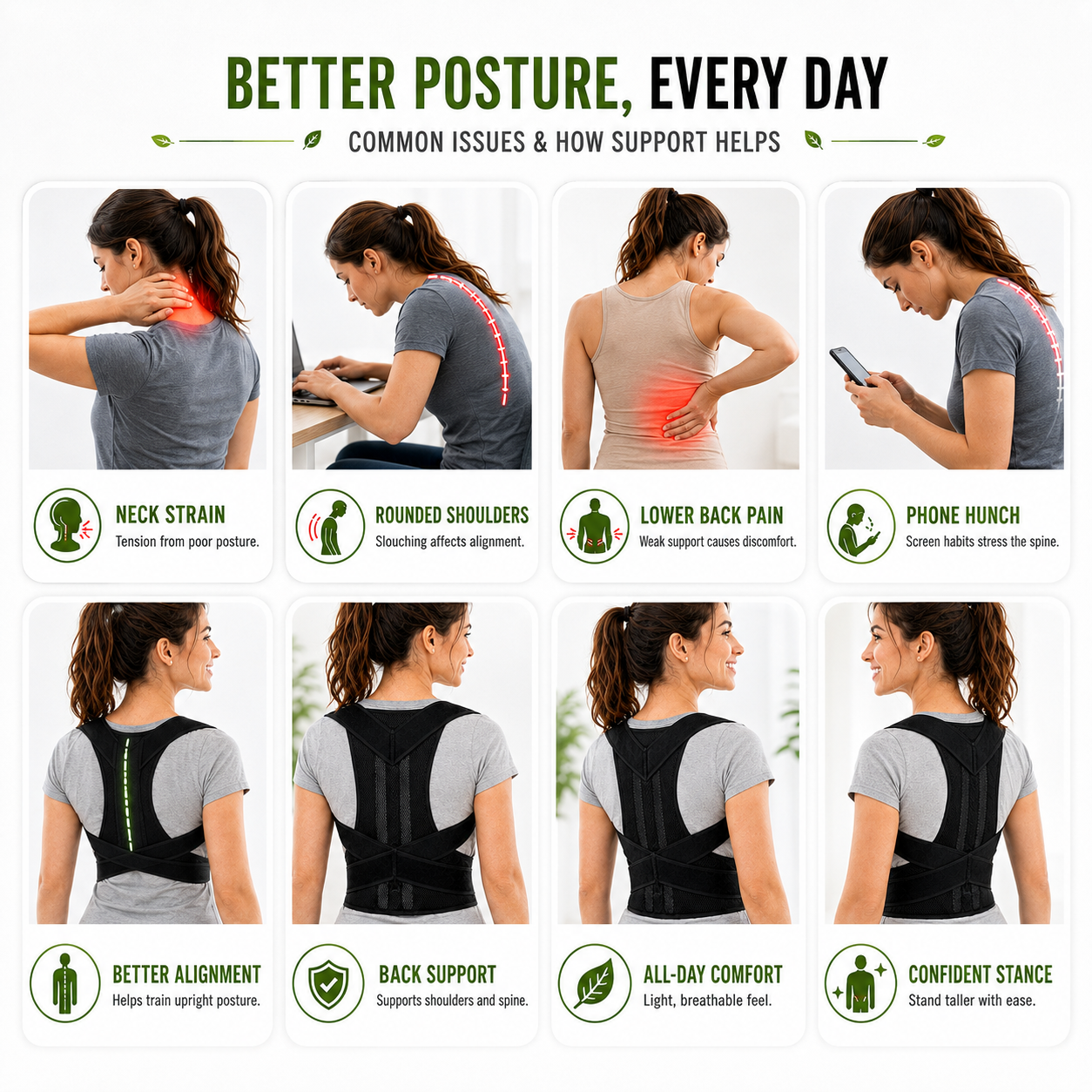 Nordspur | PostuRise Adjustable Unisex Posture Brace
